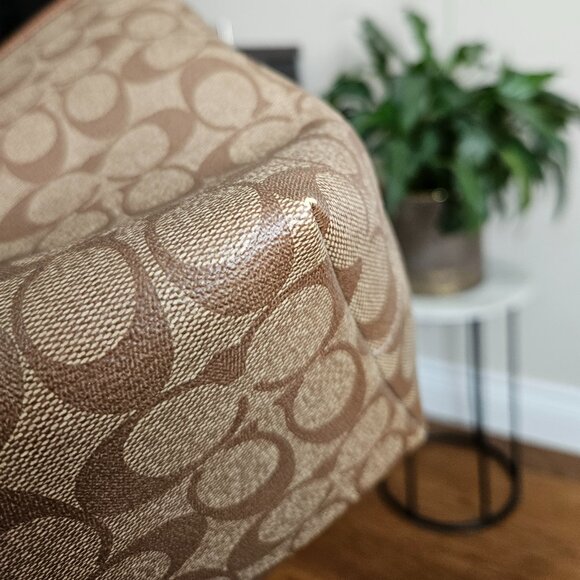 Coach Zippered Tote Bag in Signature Print - Picture 13 of 16